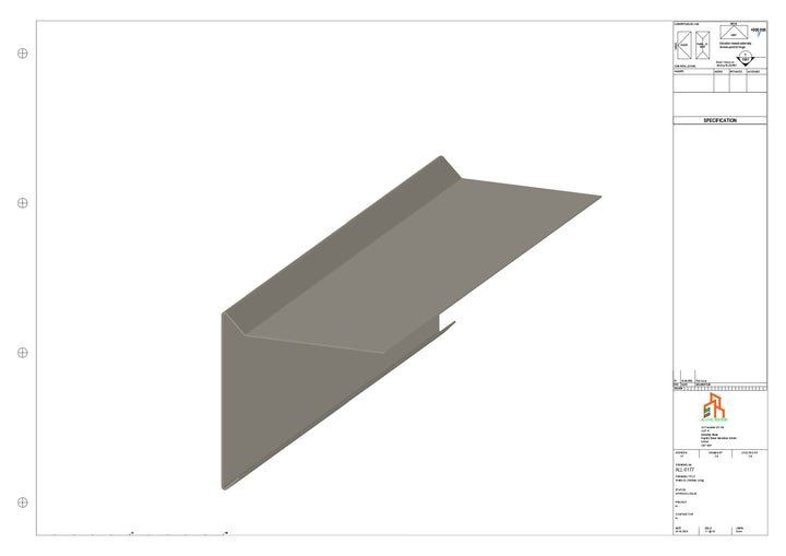 Aluminium Roof Trim - Type 1 - Straight 3000mm Length