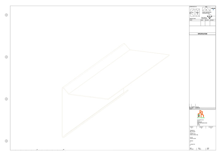 Aluminium Roof Trim - Type 1 - Straight 3000mm Length