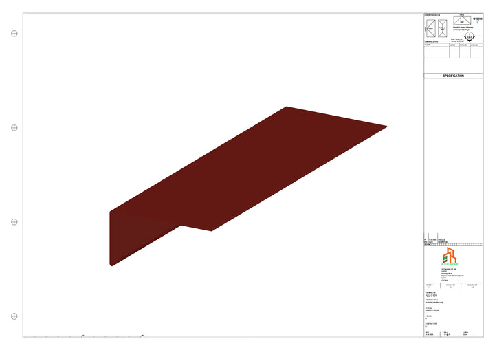 Aluminium Roof Trim - Type 3 - Straight 3000mm Length