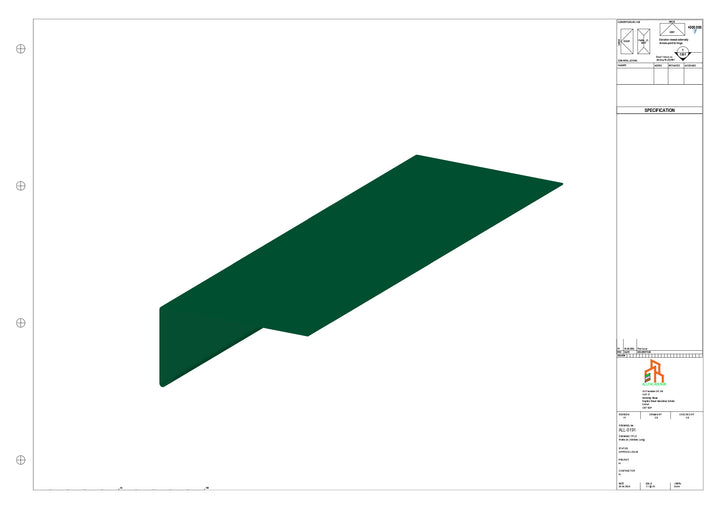 Aluminium Roof Trim - Type 3 - Straight 3000mm Length