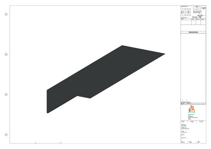 Aluminium Roof Trim - Type 3 - Straight 3000mm Length