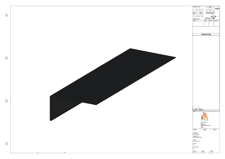 Aluminium Roof Trim - Type 3 - Straight 3000mm Length