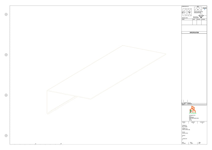 Aluminium Roof Trim - Type 3 - Straight 3000mm Length