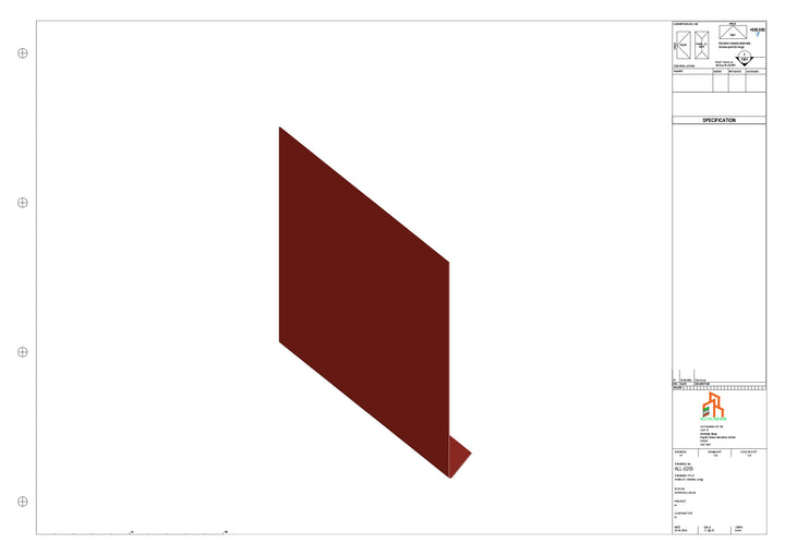 Aluminium Roof Trim - Type 5 - Straight 1000mm Length