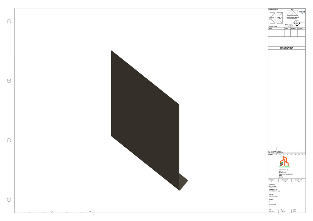 Aluminium Roof Trim - Type 5 - Straight 3000mm Length