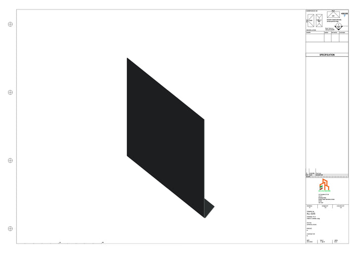 Aluminium Roof Trim - Type 5 - Straight 1000mm Length