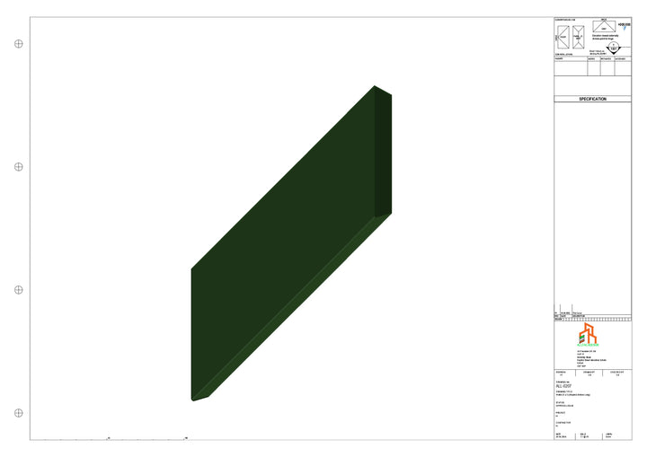 Aluminium Roof Trim - Type 5 - Stopend 300mm Length - Left Side