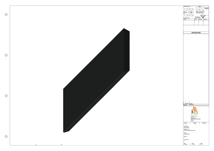 Aluminium Roof Trim - Type 5 - Stopend 300mm Length - Left Side