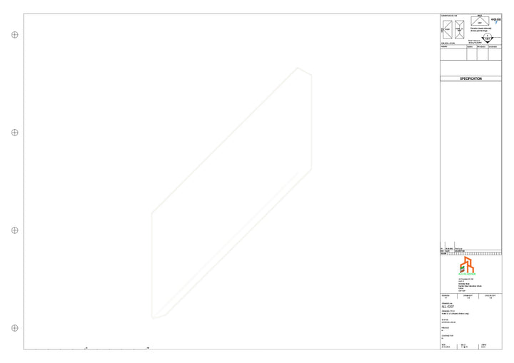 Aluminium Roof Trim - Type 5 - Stopend 300mm Length - Left Side