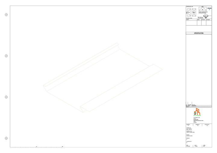 Aluminium Soffit - Type 1 - Straight 1000mm Length