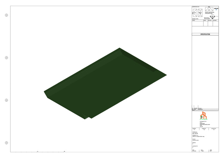 Aluminium Soffit - Type 1 - Stopend 300mm Length - Left Side