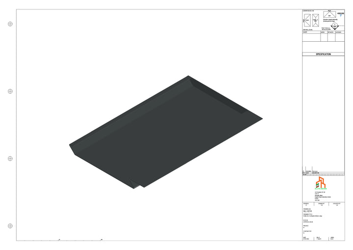 Aluminium Soffit - Type 1 - Stopend 300mm Length - Left Side