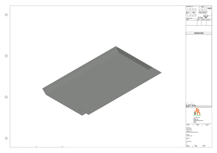 Aluminium Soffit - Type 1 - Stopend 300mm Length - Right Side
