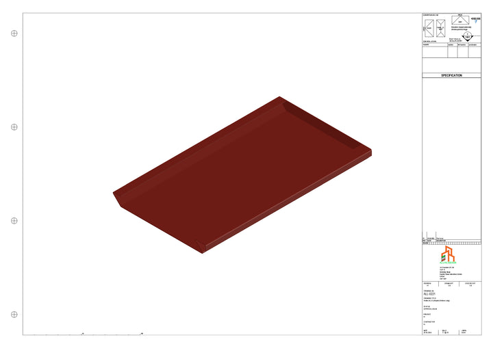 Aluminium Soffit - Type 2 - Stopend 300mm Length - Left Side