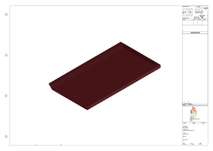 Aluminium Soffit - Type 2 - Stopend 300mm Length - Left Side