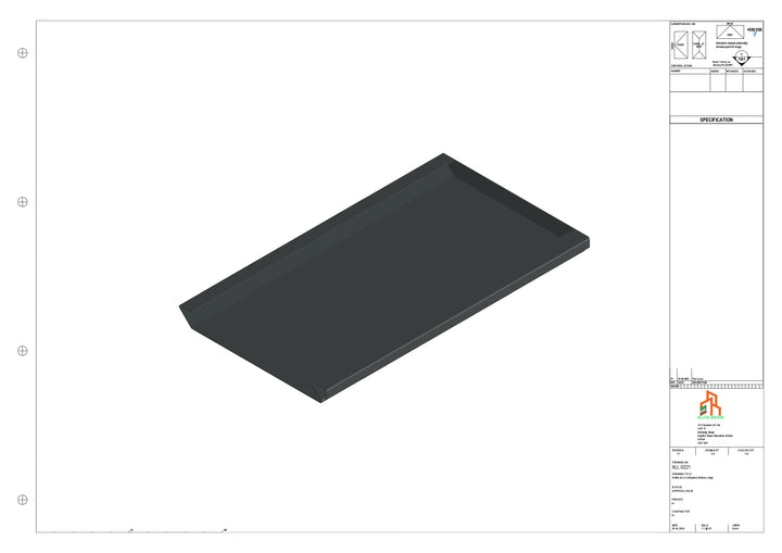 Aluminium Soffit - Type 2 - Stopend 300mm Length - Right Side
