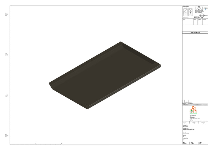 Aluminium Soffit - Type 2 - Stopend 300mm Length - Left Side