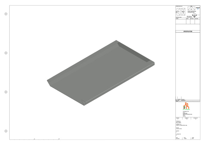 Aluminium Soffit - Type 2 - Stopend 300mm Length - Right Side