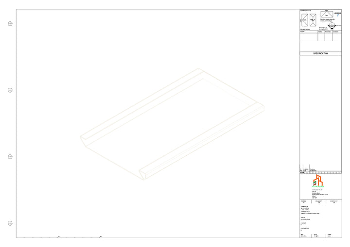 Aluminium Soffit - Type 2 - Stopend 300mm Length - Right Side
