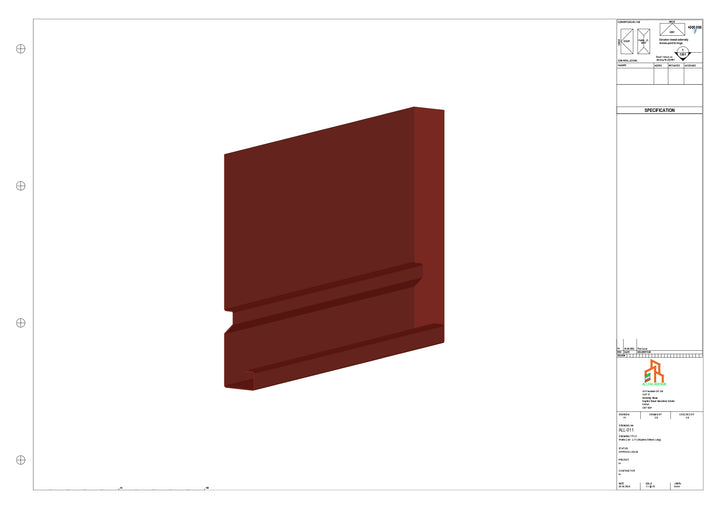 Aluminium Fascia Board Stopend - Type 2 - 300mm - Right Side