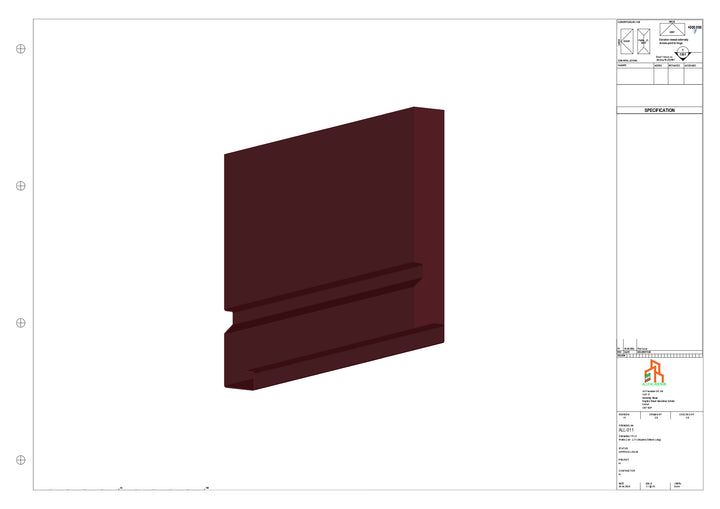 Aluminium Fascia Board Stopend - Type 2 - 300mm - Right Side