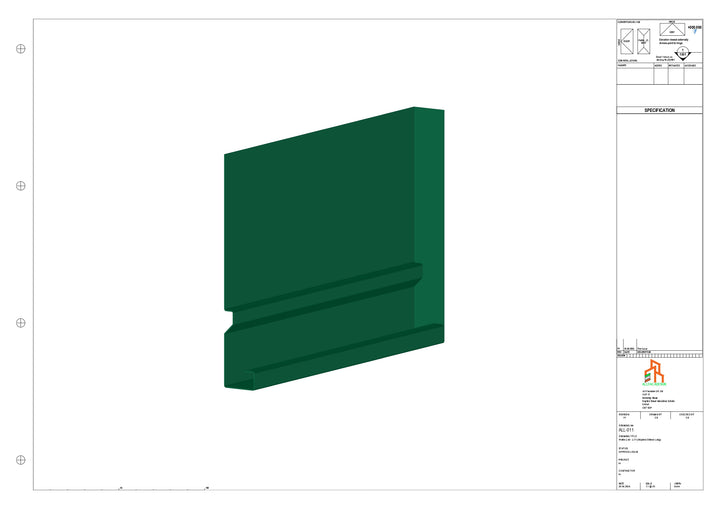 Aluminium Fascia Board Stopend - Type 2 - 300mm - Right Side