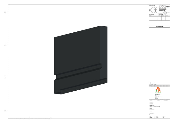 Aluminium Fascia Board Stopend - Type 2 - 300mm - Left Side