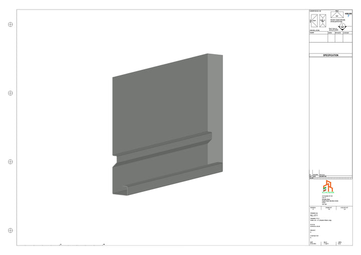 Aluminium Fascia Board Stopend - Type 2 - 300mm - Left Side