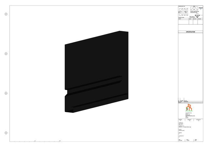 Aluminium Fascia Board Stopend - Type 2 - 300mm - Left Side