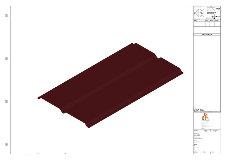 Aluminium Soffit - Type 3 - Straight 1000mm Length