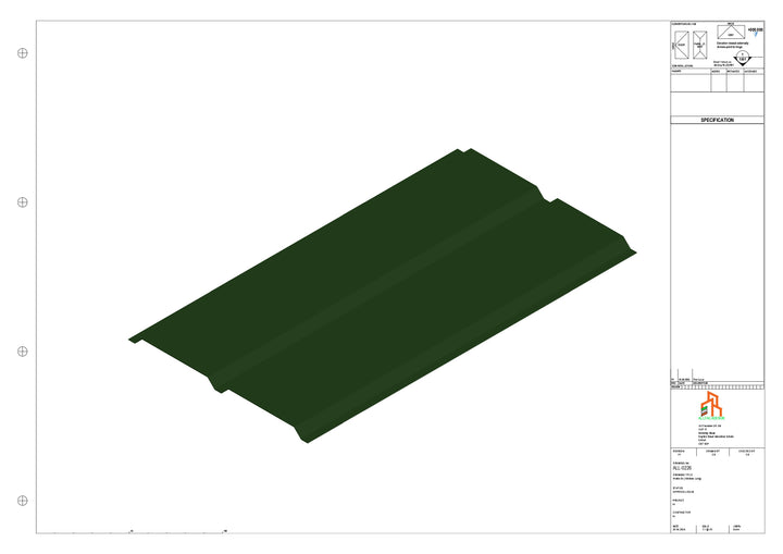 Aluminium Soffit - Type 3 - Straight 1000mm Length