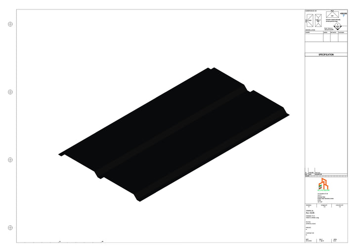 Aluminium Soffit - Type 3 - Straight 1000mm Length