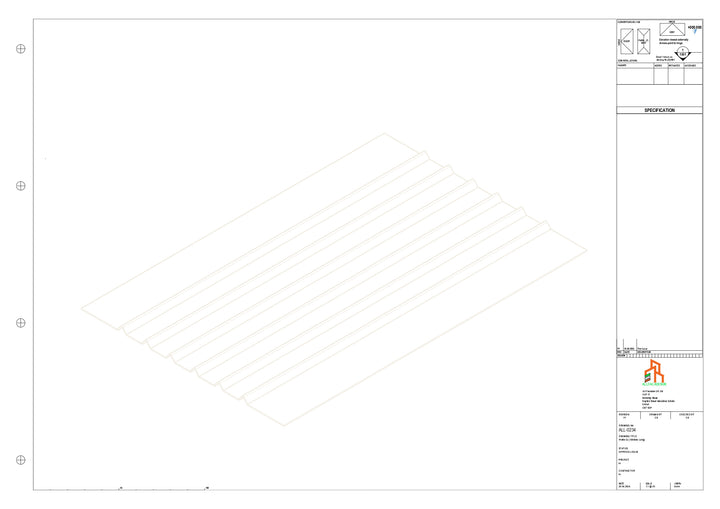 Aluminium Soffit - Type 5 - Straight 1000mm Length