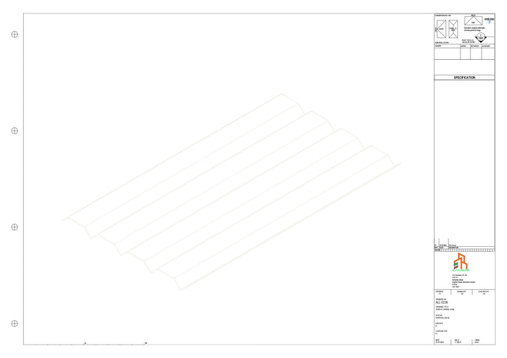 Aluminium Soffit - Type 6 - Straight 3000mm Length