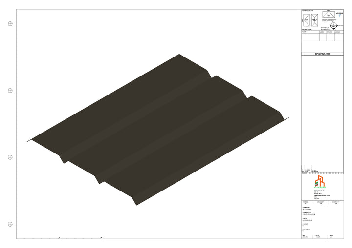 Aluminium Soffit - Type 8 - Straight 1000mm Length