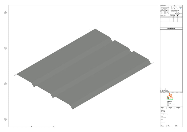 Aluminium Soffit - Type 8 - Straight 1000mm Length