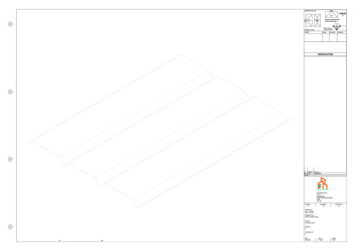 Aluminium Soffit - Type 8 - Straight 3000mm Length