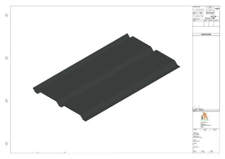 Aluminium Soffit - Type 9 - Straight 1000mm Length