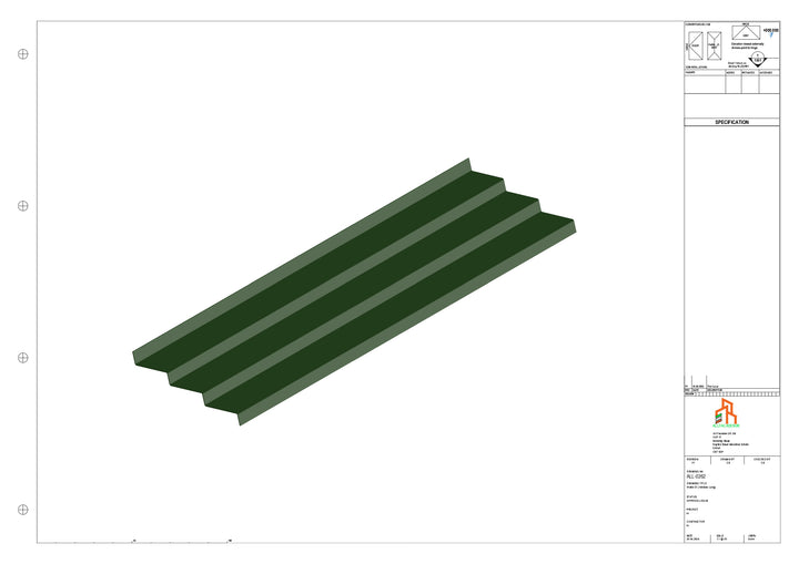 Aluminium Soffit - Type 10 - Straight 1000mm Length