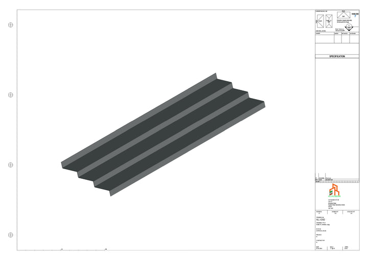 Aluminium Soffit - Type 10 - Straight 1000mm Length