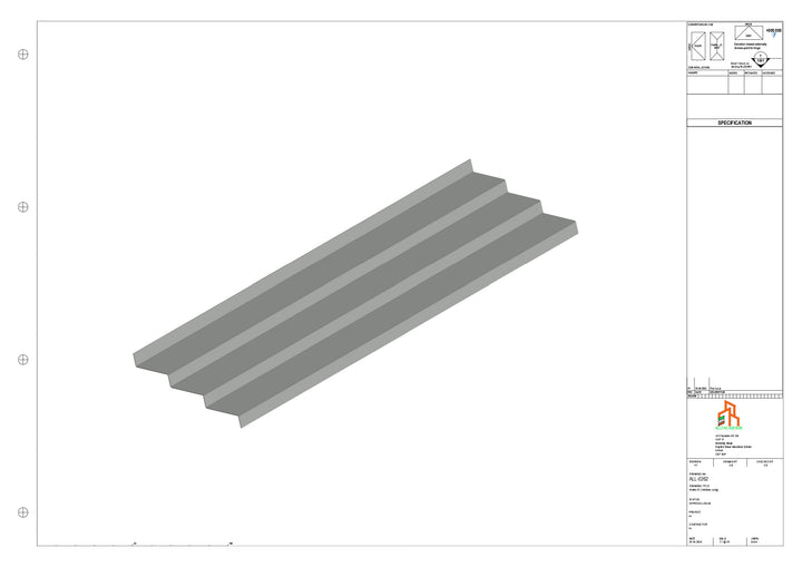 Aluminium Soffit - Type 10 - Straight 3000mm Length