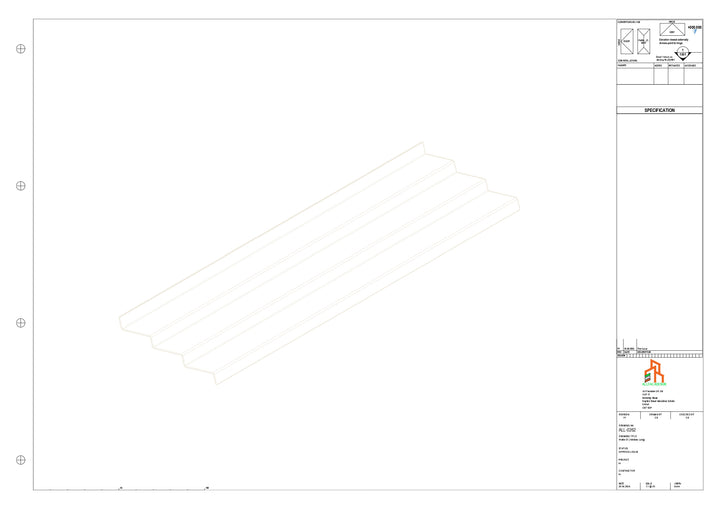 Aluminium Soffit - Type 10 - Straight 1000mm Length