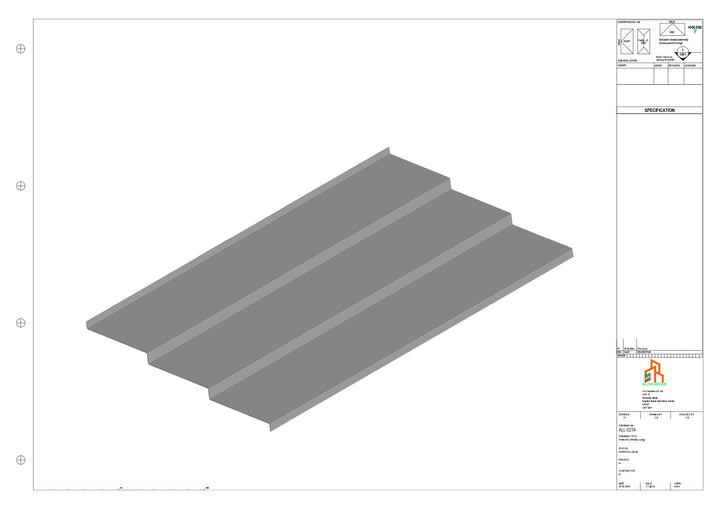 Aluminium Soffit - Type 12 - Straight 3000mm Length
