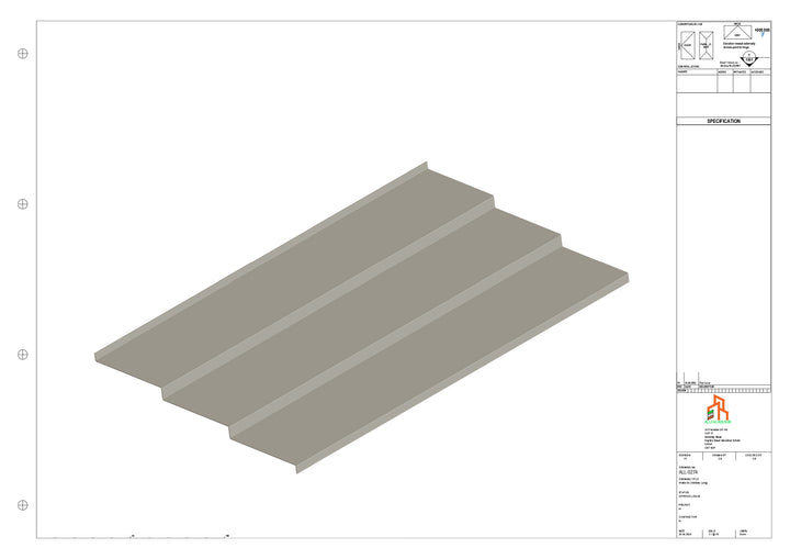 Aluminium Soffit - Type 12 - Straight 3000mm Length