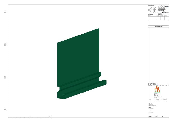 Aluminium Fascia Board - Type 3 - Straight 3000mm Length
