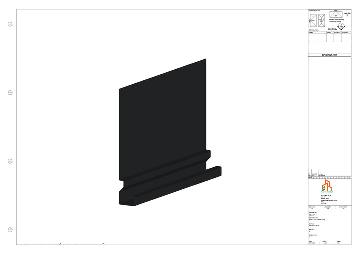 Aluminium Fascia Board - Type 3 - Straight 3000mm Length