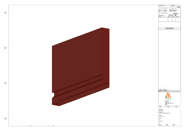 Aluminium Fascia Board Stopend - Type 3 - 300mm - Left Side