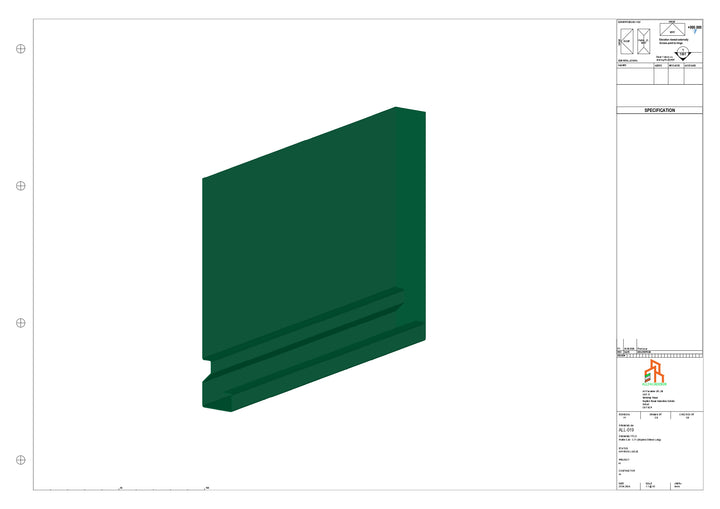 Aluminium Fascia Board Stopend - Type 3 - 300mm - Left Side