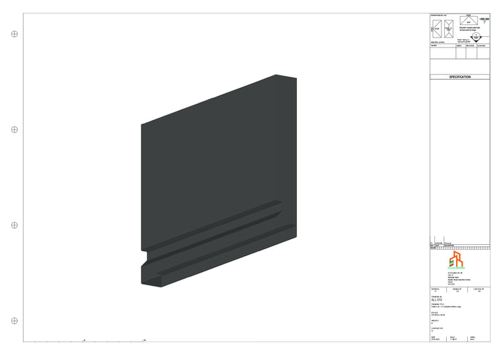 Aluminium Fascia Board Stopend - Type 3 - 300mm - Right Side