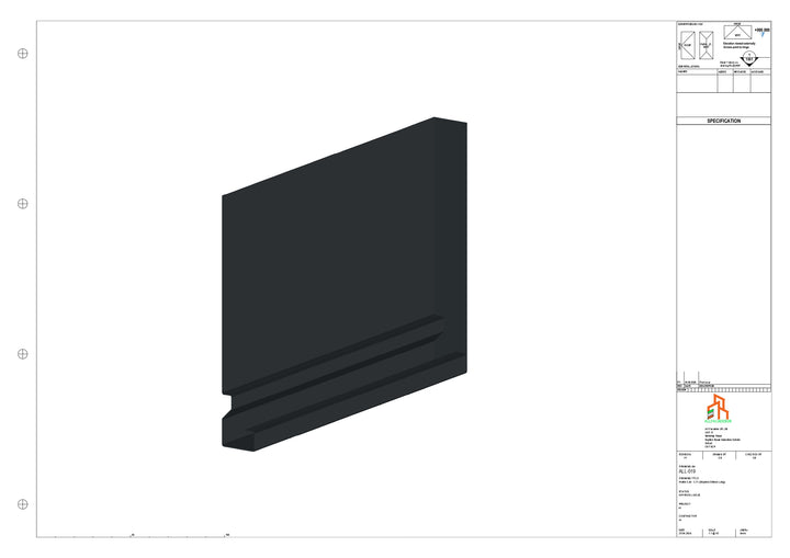 Aluminium Fascia Board Stopend - Type 3 - 300mm - Right Side